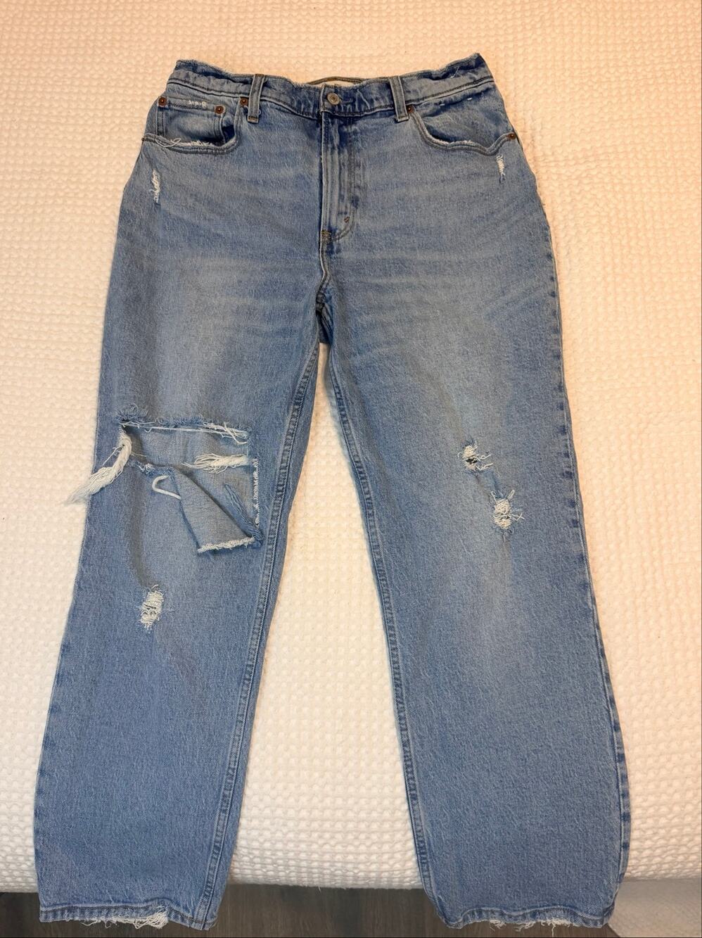 Abercrombie & Fitch The '90s Straight Ultra High Rise Curve Love Jeans Size 31